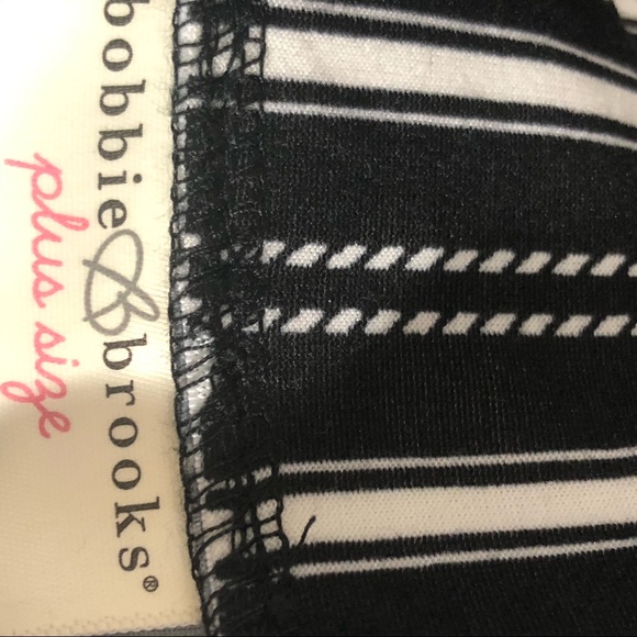 Bobbie Brooks black white stripe wide leg pants - Picture 4 of 8
